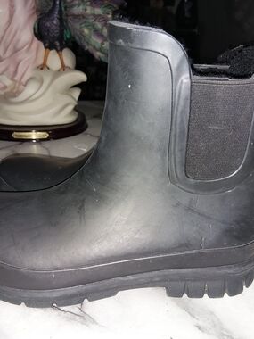 Black Waterproof Chelsea Rain Boot - Chunky Sole Eddie Bauer